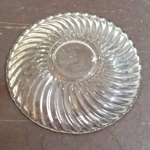 Vintage Federal Glass "DIANA" Swirl Clear Demitasse Coffee / Tea Cup and‎ Saucer - Picture 7 of 7